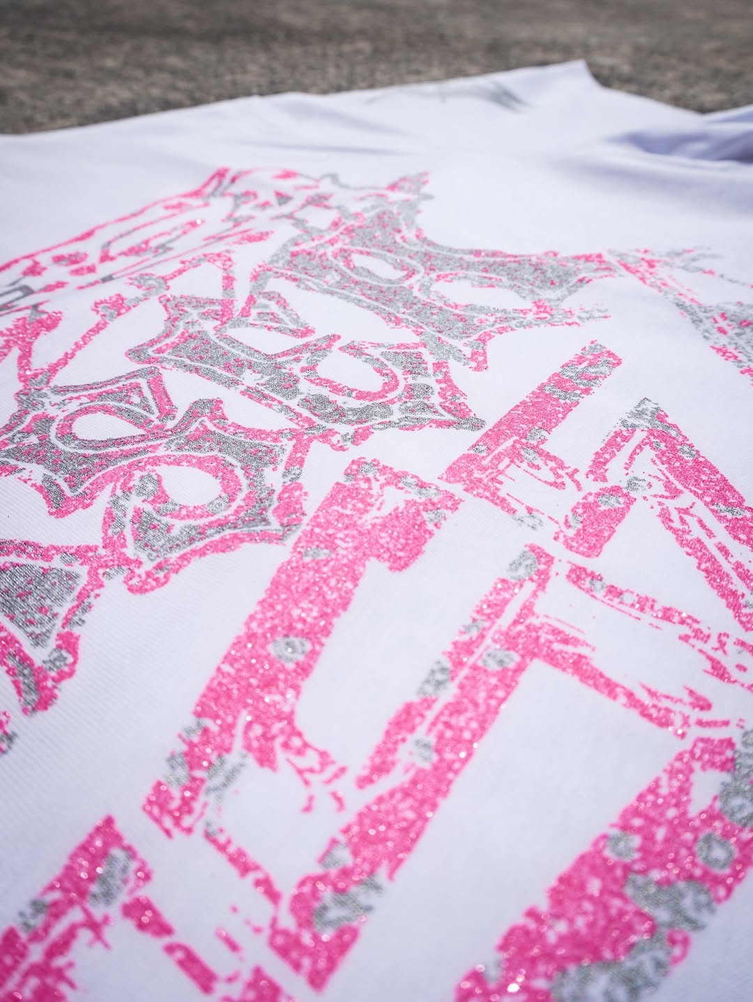 ROSA FLUO SHINE T-SHIRT