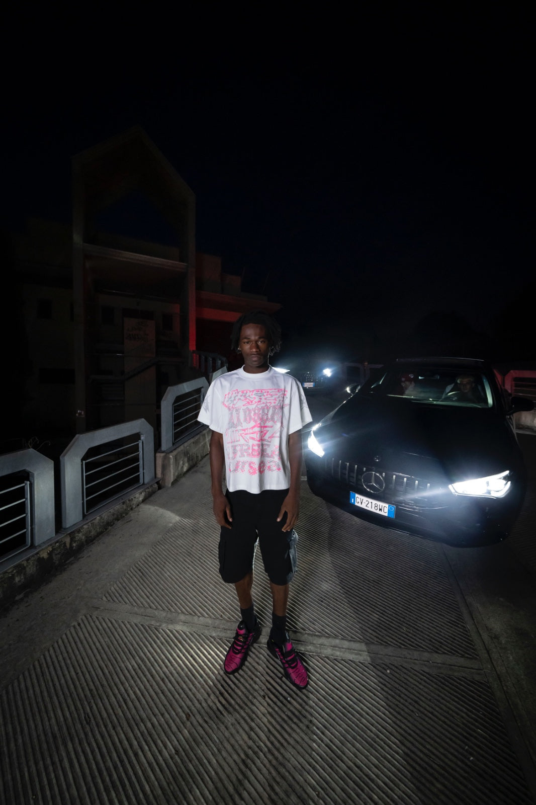 ROSA FLUO SHINE T-SHIRT