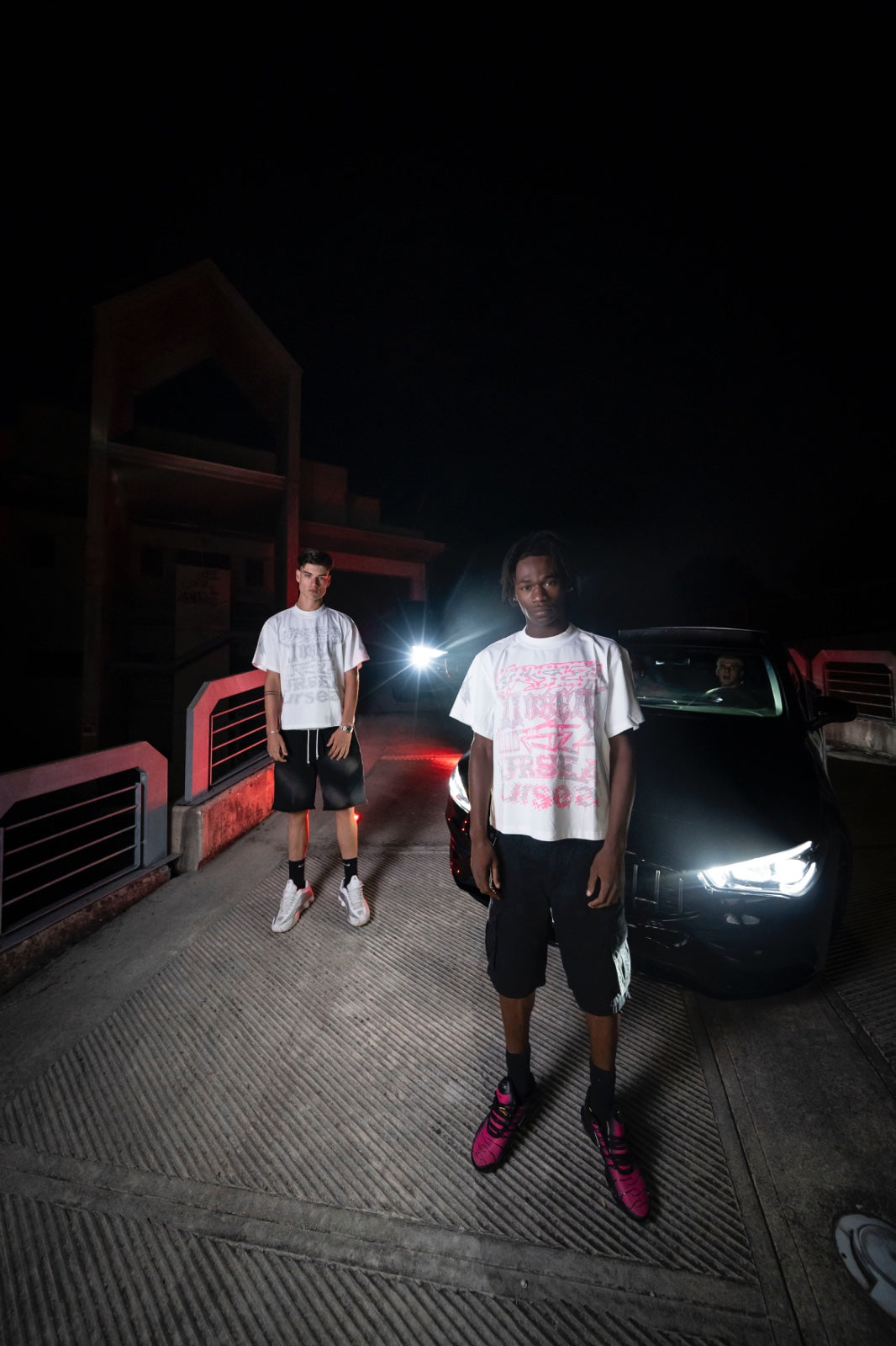 ROSA FLUO SHINE T-SHIRT