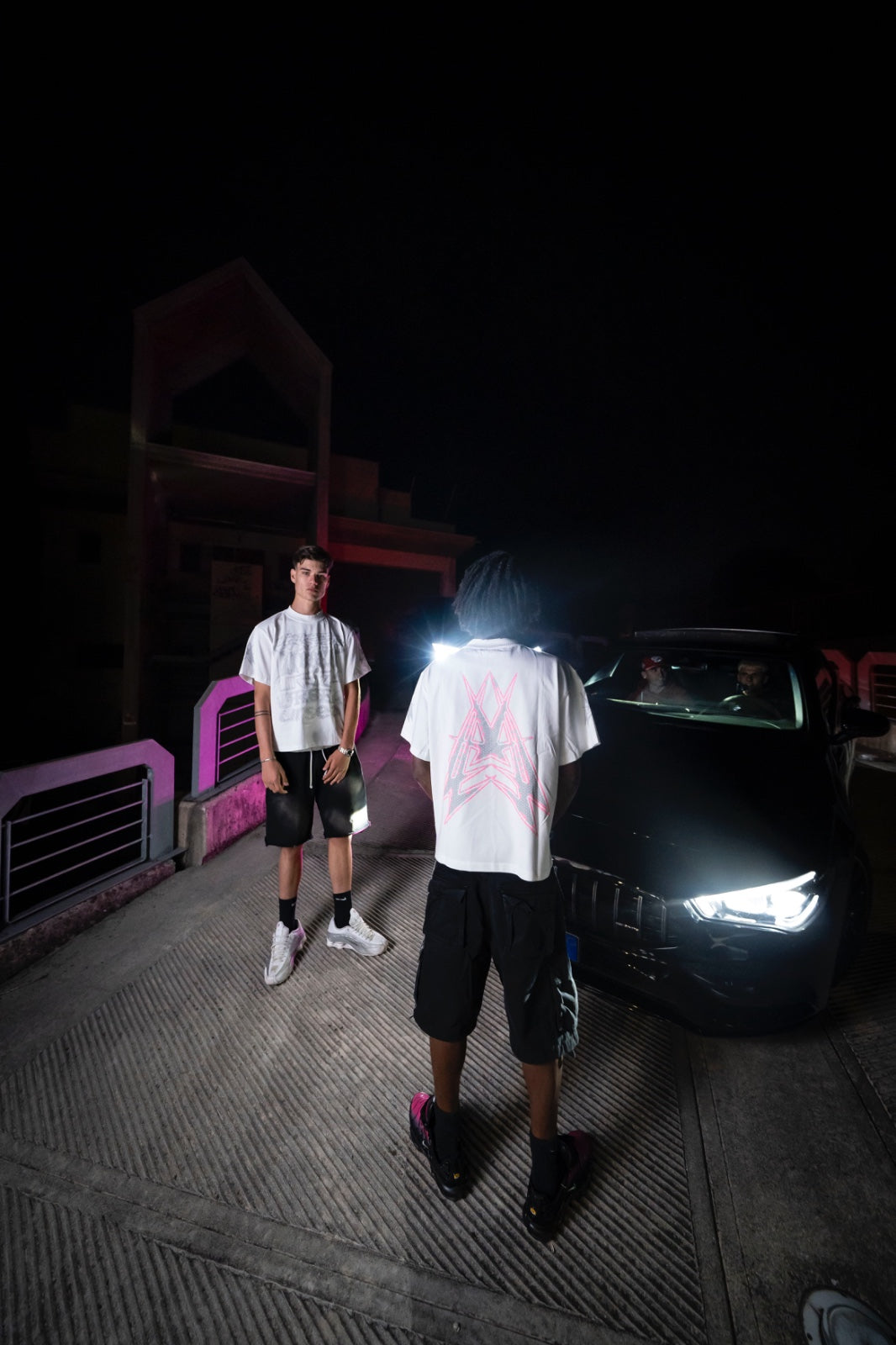 ROSA FLUO SHINE T-SHIRT